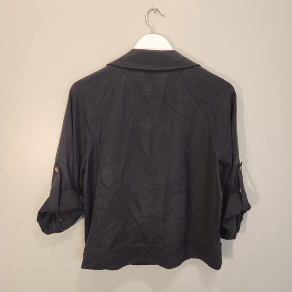 Loft Cropped Moto Jacket Versatile Grunge Biker Casual Seasonal Layer - Size S - Picture 2 of 8